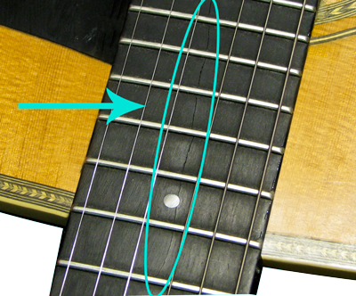 Acoustic Guitar Fretboard Crack Repair