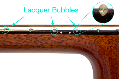 Acoustic Guitar Lacquer Finish Bubbles