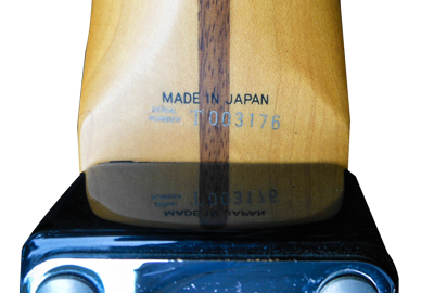 Made in Japan Fender Serial Number Neck Heel Decal