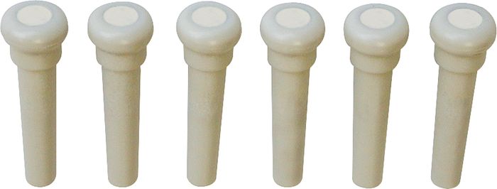 Graph Tech Tusq Ivory Acoustic Guitar Bridge Pins White Pearl Dot