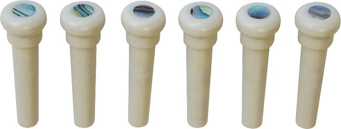 Graph Tech Tusq Ivory Acoustic Guitar Bridge Pins White Paua Dot