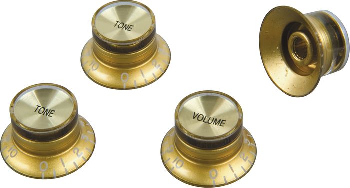 ProLine US Les Paul Style Top Hat Knob Set of 4 Gold