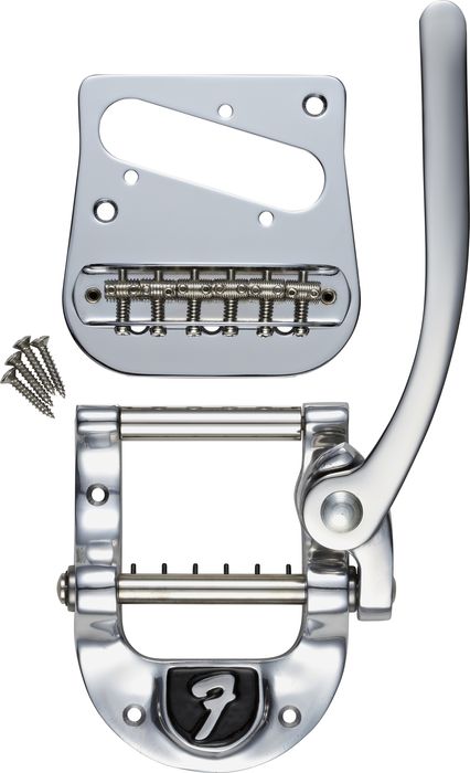 Bigsby B5 Fender Vibrato Kit - Original Fender Logo For Telecaster Guitars Chrome