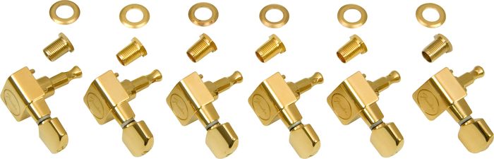 Fender American Series Stratocaster Guitar Tuners with Gold Hardware Set of 6 Gold