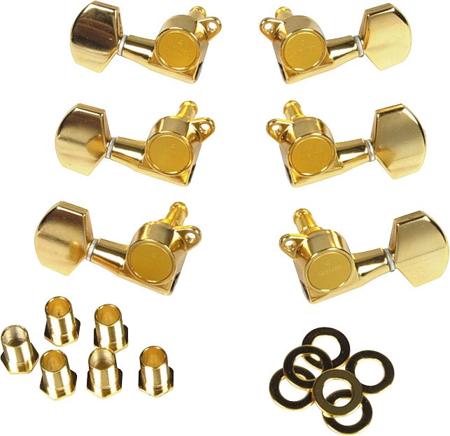 Gotoh 3 On Side Tuners 6-Pack Gold