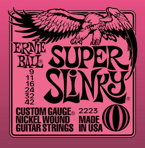 Ernie Ball 2223 Nickel Super Slinky Custom Gauge Electric Guitar Strings