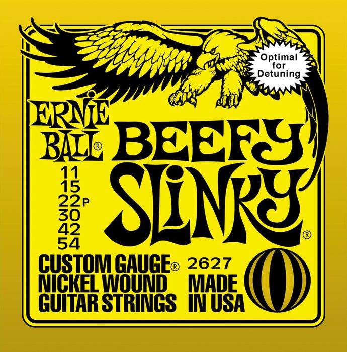 Ernie Ball 2627 Nickel Beefy Slinky Drop Tuning Electric Guitar Strings