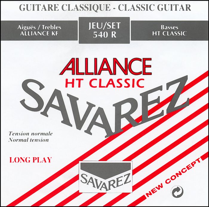 Savarez Alliance HT 540R Red Card Strong Tension Classical Guitar Strings