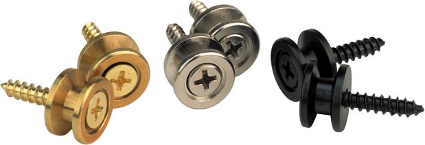 Planet Waves Metal Guitar Strap Buttons Brass