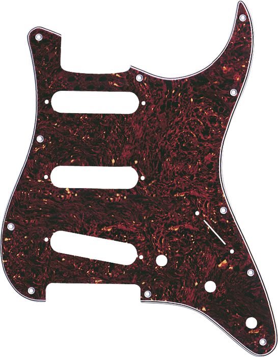 IKN Strat HH Pickguard Back Plate Tremolo Cover w/Screws for Standard Strat Modern Style Guitar Replacement 4Ply Aged Pearl 