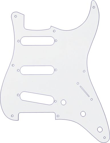 Fender 57/SRV Strat 8 Hole 1 Ply Pickguard White