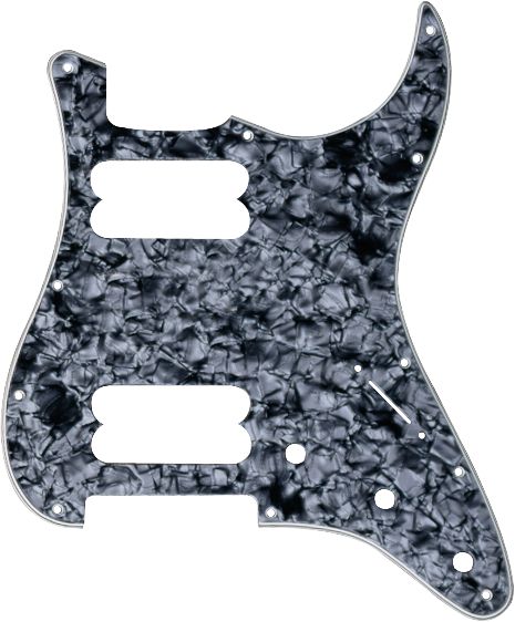 Fender American Standard Stratocaster 11-Hole Pickguard for Dual Humbucker Models Black Pearl