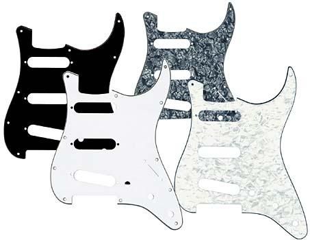 Musician's Gear 3 Single-Coil Pickguard Black Pearloid