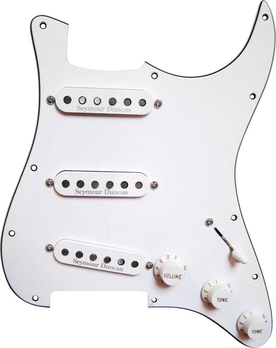 Seymour Duncan Prewired Pickguard with California 50's SSL-1 Pickups White White