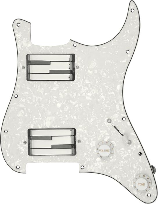 Lace Alumitone Pre-Loaded Pickguard Hum/Hum Black Pearl Pg Chrome