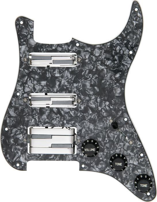 Lace Alumitone Pre-Loaded Pickguard S/S/H Black Pearl Pg Chrome