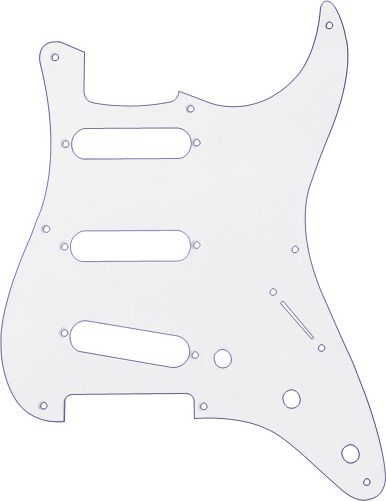 Fender 57/SRV Strat 8 Hole 1 Ply Pickguard Black Pearl