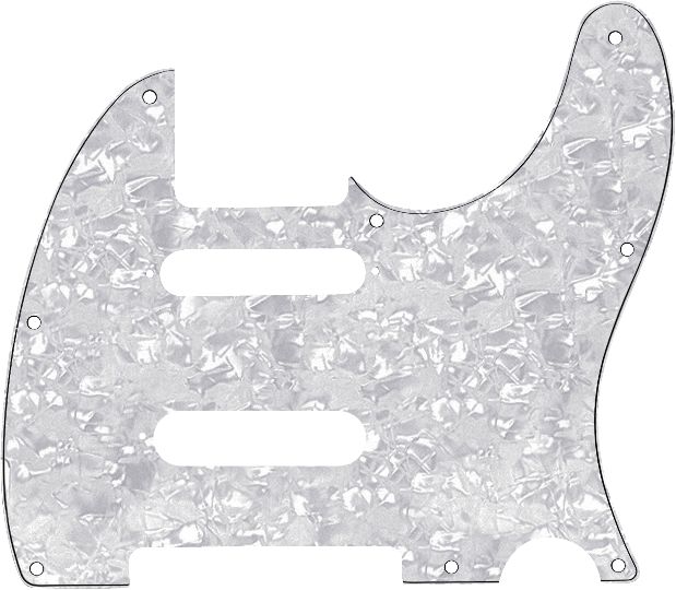 Fender Tele Pickguard For B Bender White Pearl