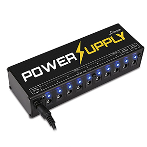 10 Isolated DC Output Adjustable 9V/12V/18V High-Current Output for Effect Pedal with Adapter and all Accessories Yuker PS-10ADJ Guitar Power Supply 